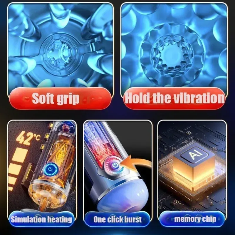 Automatic Heating Male Masturbator Suction Cup Optional