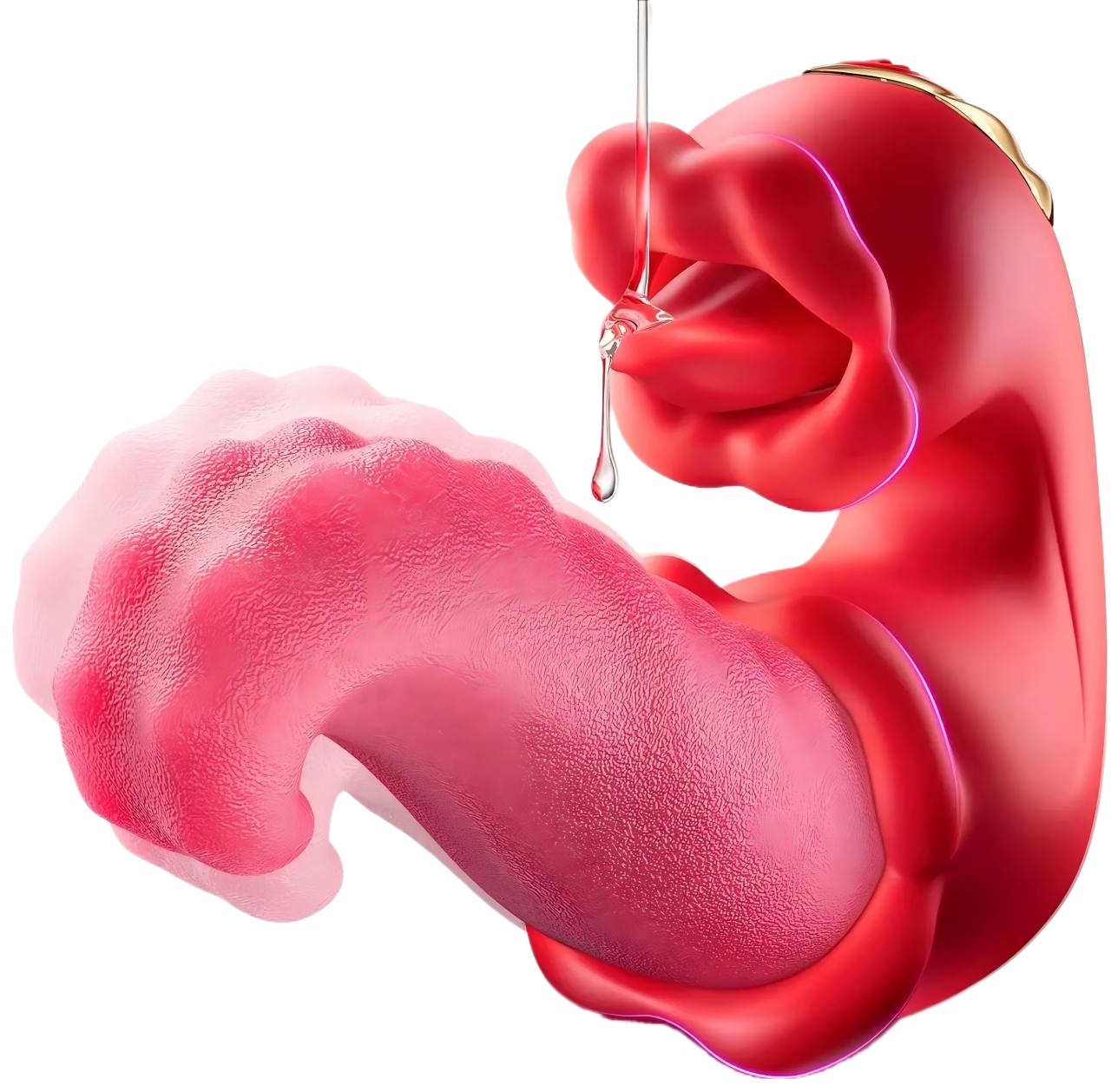 ลิ้นของเล่น ระบบคู่ 1 เครื่อง 2 ฟังก์ชัน 3 ความเร็ว 7 โหมด ลิ้นเทียม IPX6