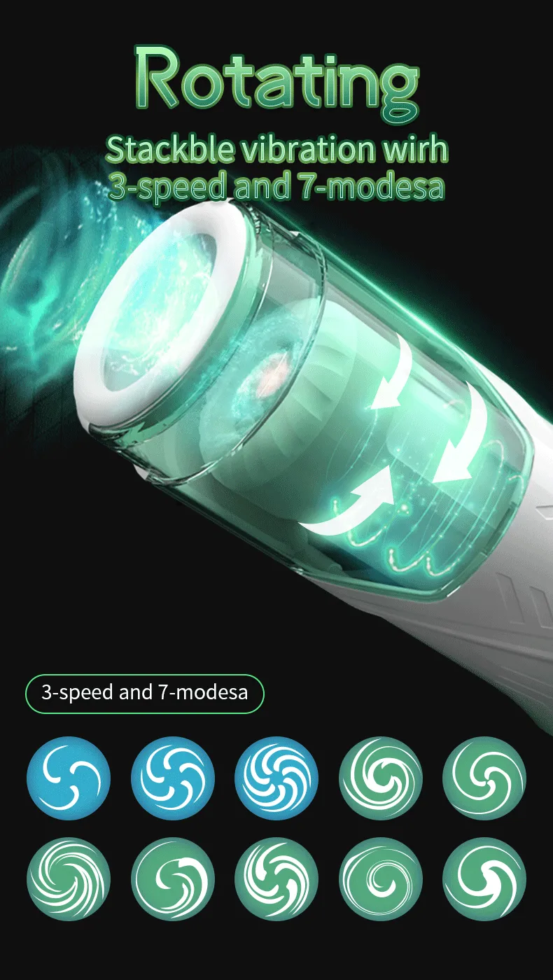 Thrusting Male Masturbator Smart Chip + 3-Engine Drive