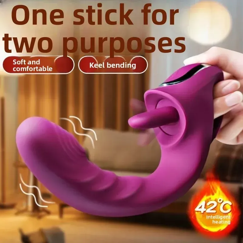 Bionic Vibrating & Licking Intelligent Heating Vibrator