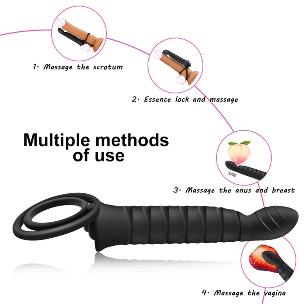 10 Modes Wearable Vibrating Cock Ring Multi-Point Touch