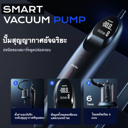 W0216 ต่อมลูกหมากเครื่องนวด ดูด+นวด ปั๊มไฟฟ้าอัจฉริยะ ความดันลบคงที่ ห่วงทวารหลายแบบ ถอดได้|PND