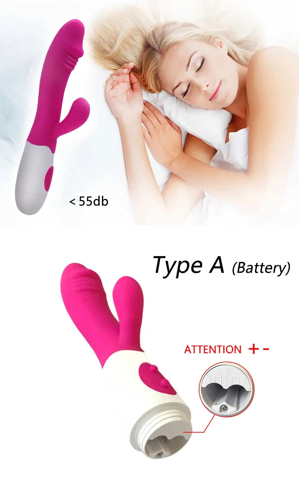 Battery-Powered Glans Head Dual G-Spot & Clitoral Vibrator