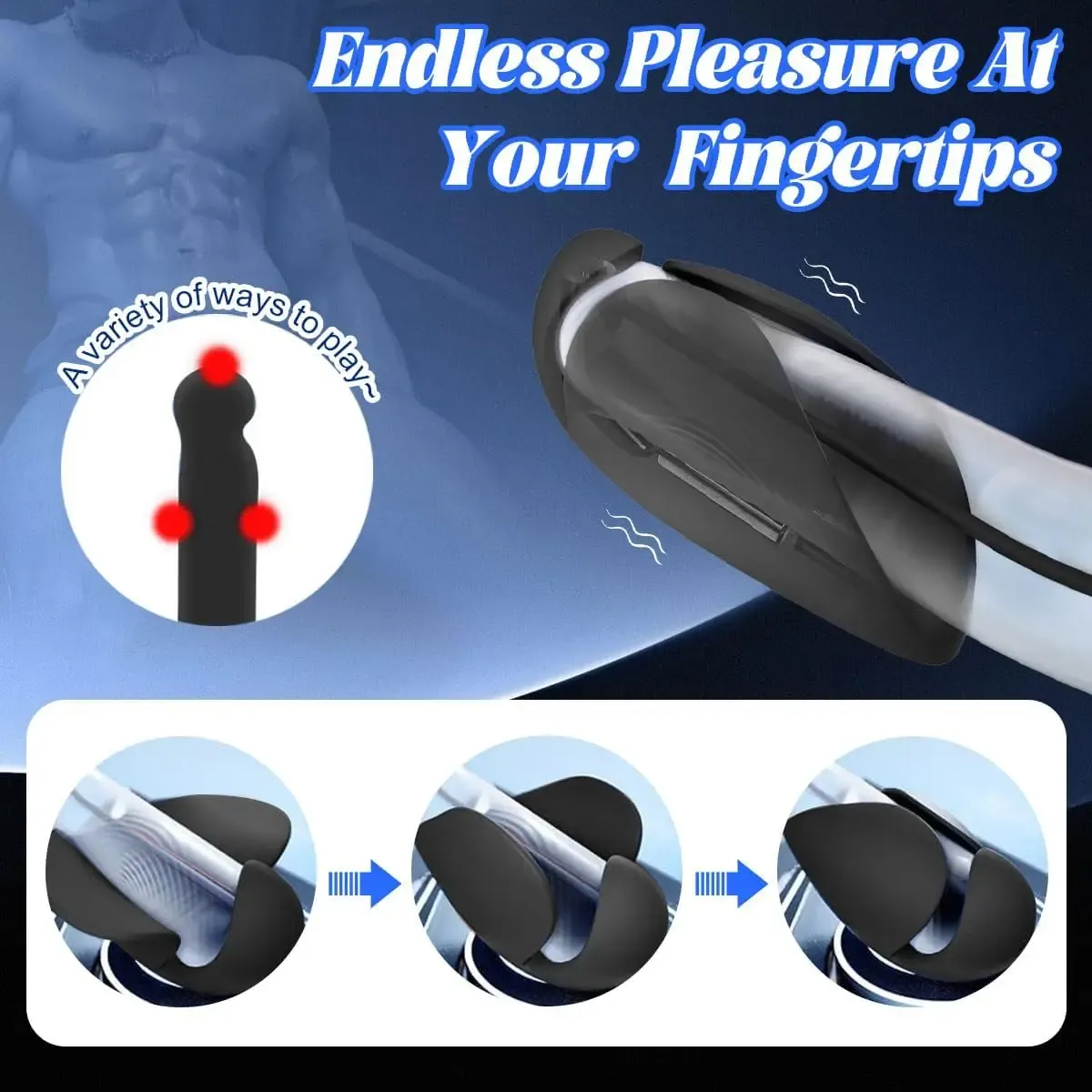 Woodpecker Style Urethral Trainer Male Vibrating Massager