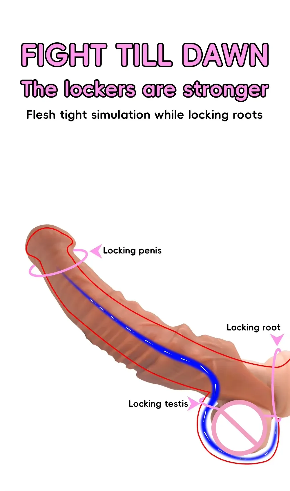 Extra-Long Penis Extender Black And Flesh Color Available