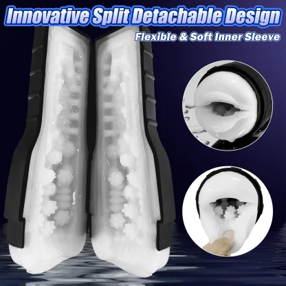 Split-Type Open-Close Vibarting Male Masturbator Dual Engines