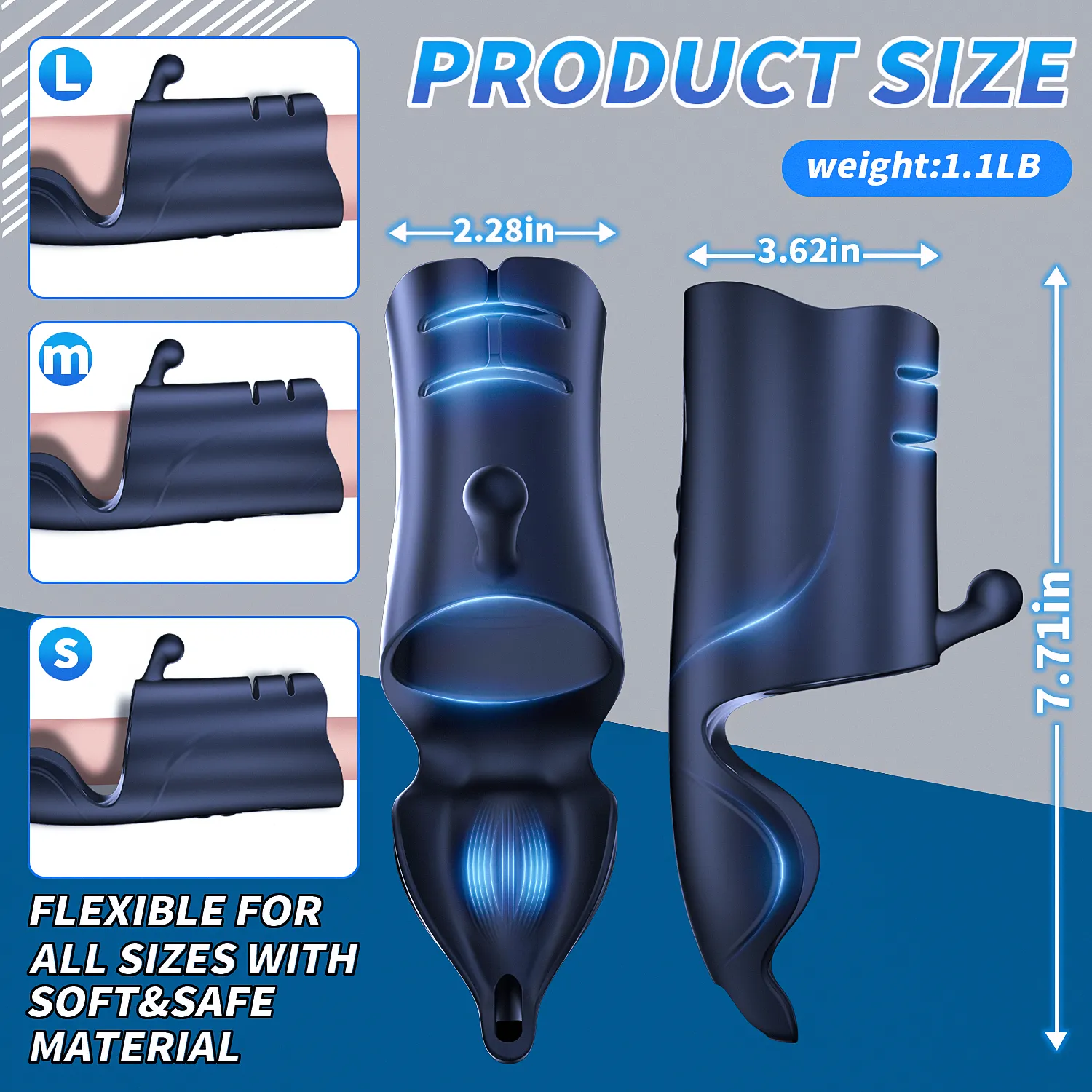 3-In-1 10 Modes Male Masturbator Multiple Wearing Methods