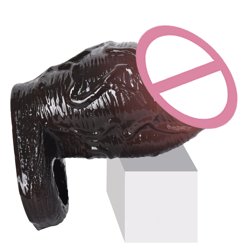 ปลอกเพิ่มขนา ออกแบบสมจริงสูง เส้นเลือดโปน ระบบล็อกน้ำเชื้อ มีให้เลือกสีเนื้อและสีดำ วัสดุซิลิโคนแพลตินัม-sextoyfunny