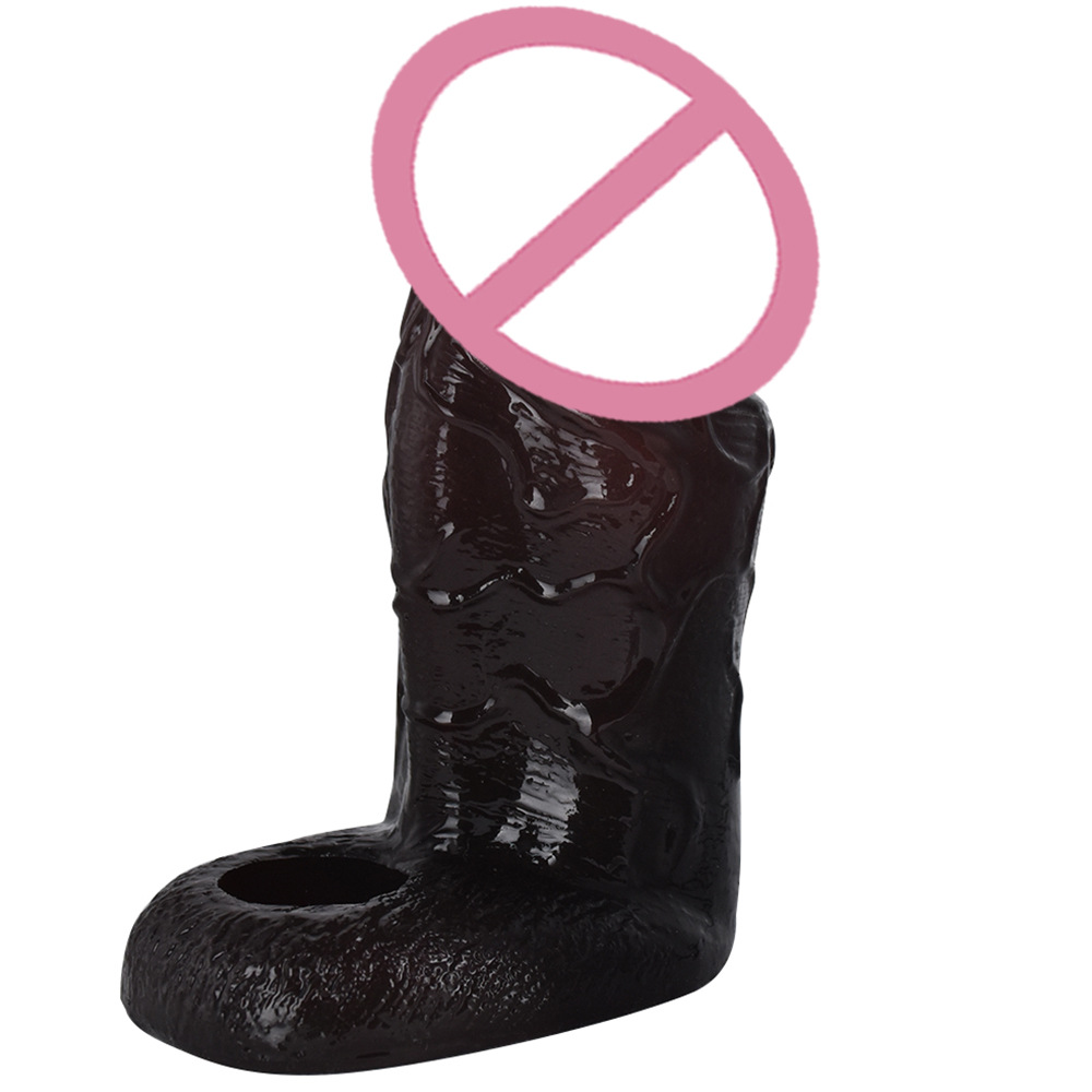 ปลอกเพิ่มขนา ออกแบบสมจริงสูง เส้นเลือดโปน ระบบล็อกน้ำเชื้อ มีให้เลือกสีเนื้อและสีดำ วัสดุซิลิโคนแพลตินัม-sextoyfunny