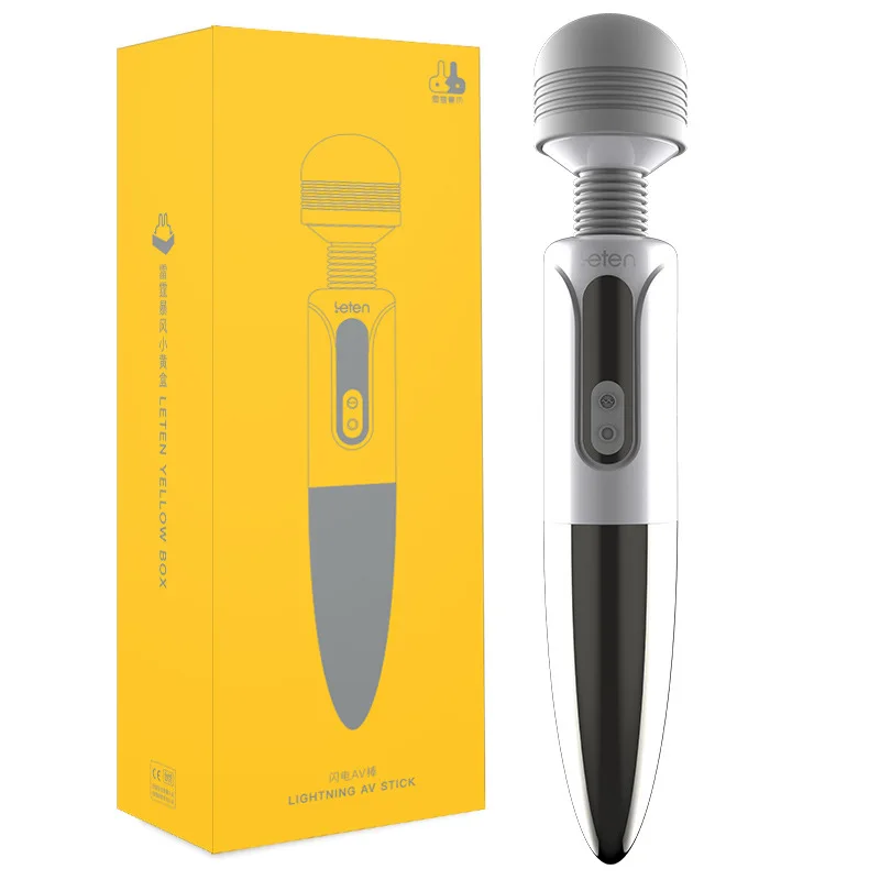 เครื่องนวดAV 7000rpm มอเตอร์พลังสูง 5 ระดับความสั่นสะเทือน + 6 ระดับชีพจรไฟฟ้า หัวสั่นขนาด 55mm จอแสดงผล LED|Leten-sextoyfunny