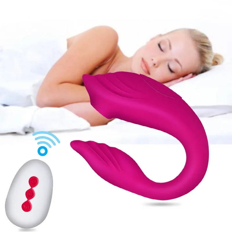 10 Frequencies Dual-Head Suction Remote Control Egg Vibrator