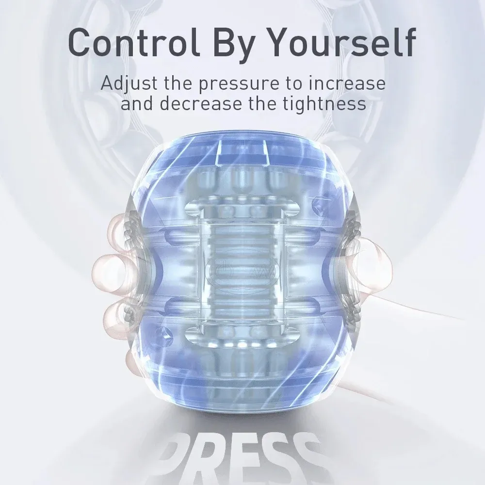 Barrel-Shaped Male Masturbator Dual Motors 10 Frequencies