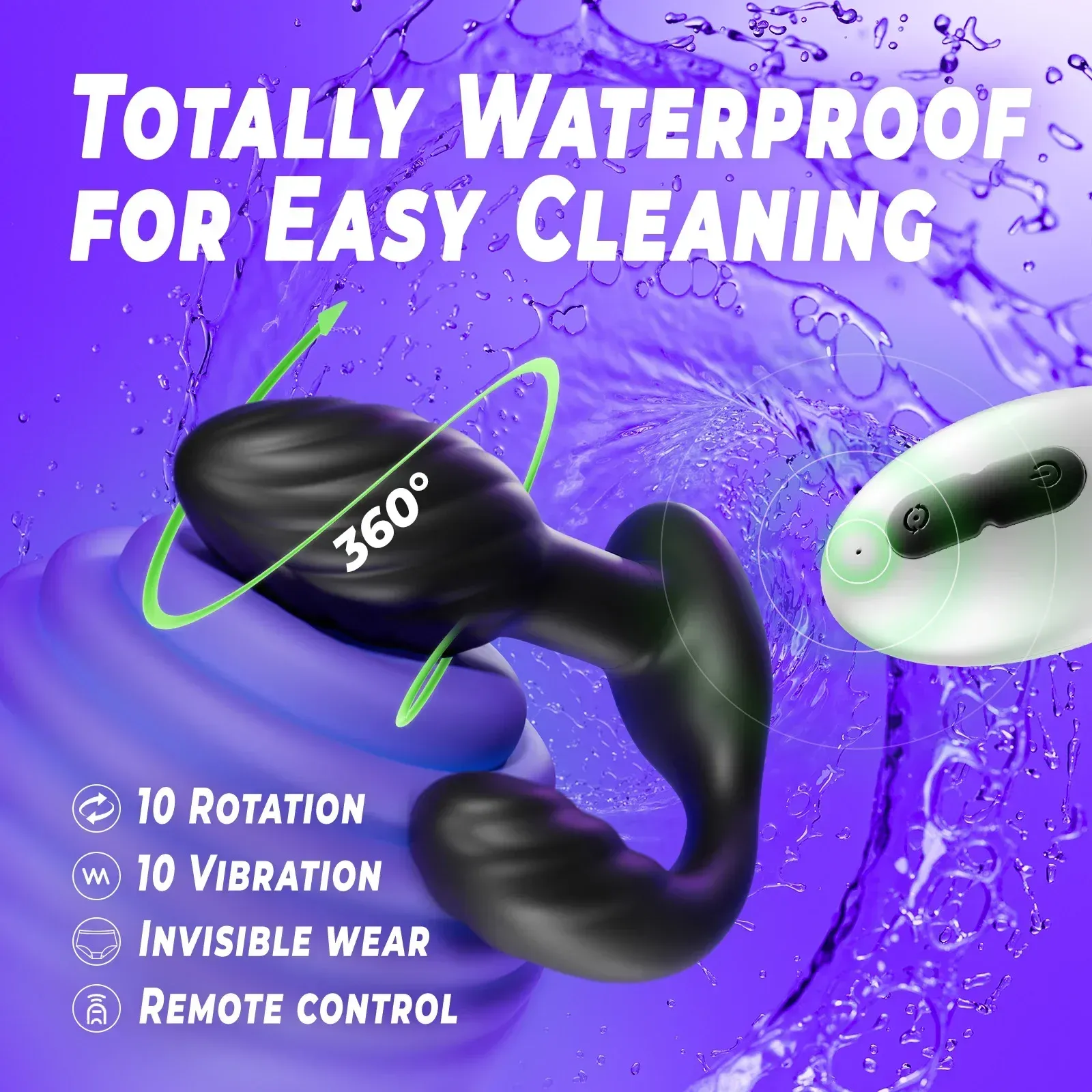 Remote Control Prostate Massager & Anal Vibrator IPX6