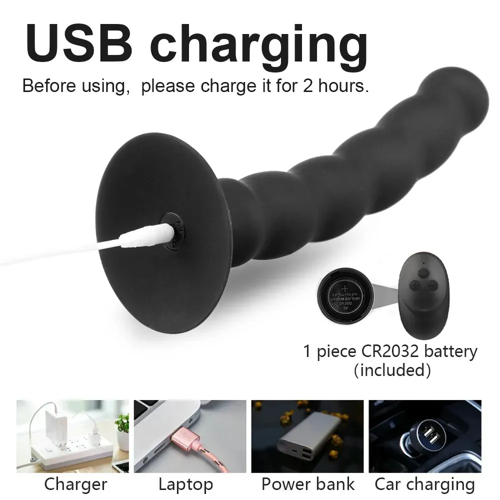 Multi-Layer Spiral Beads Prostate Massager & Anal Vibrator