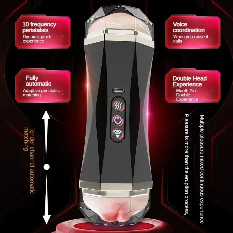 Dual-Head Stroker One-Button Burst Mode Human Voice