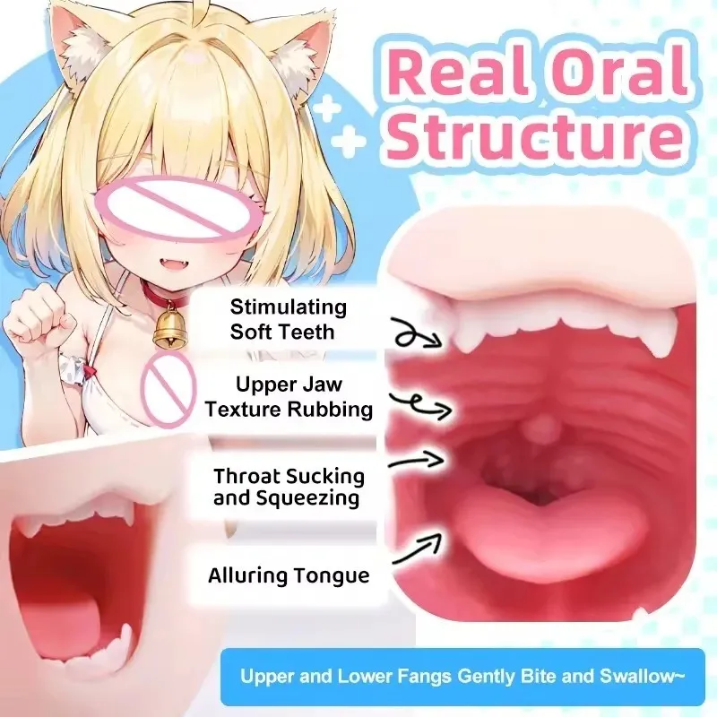 YUU Realistic Girl Mouth Teeth + Tongue + Throat NW 640g