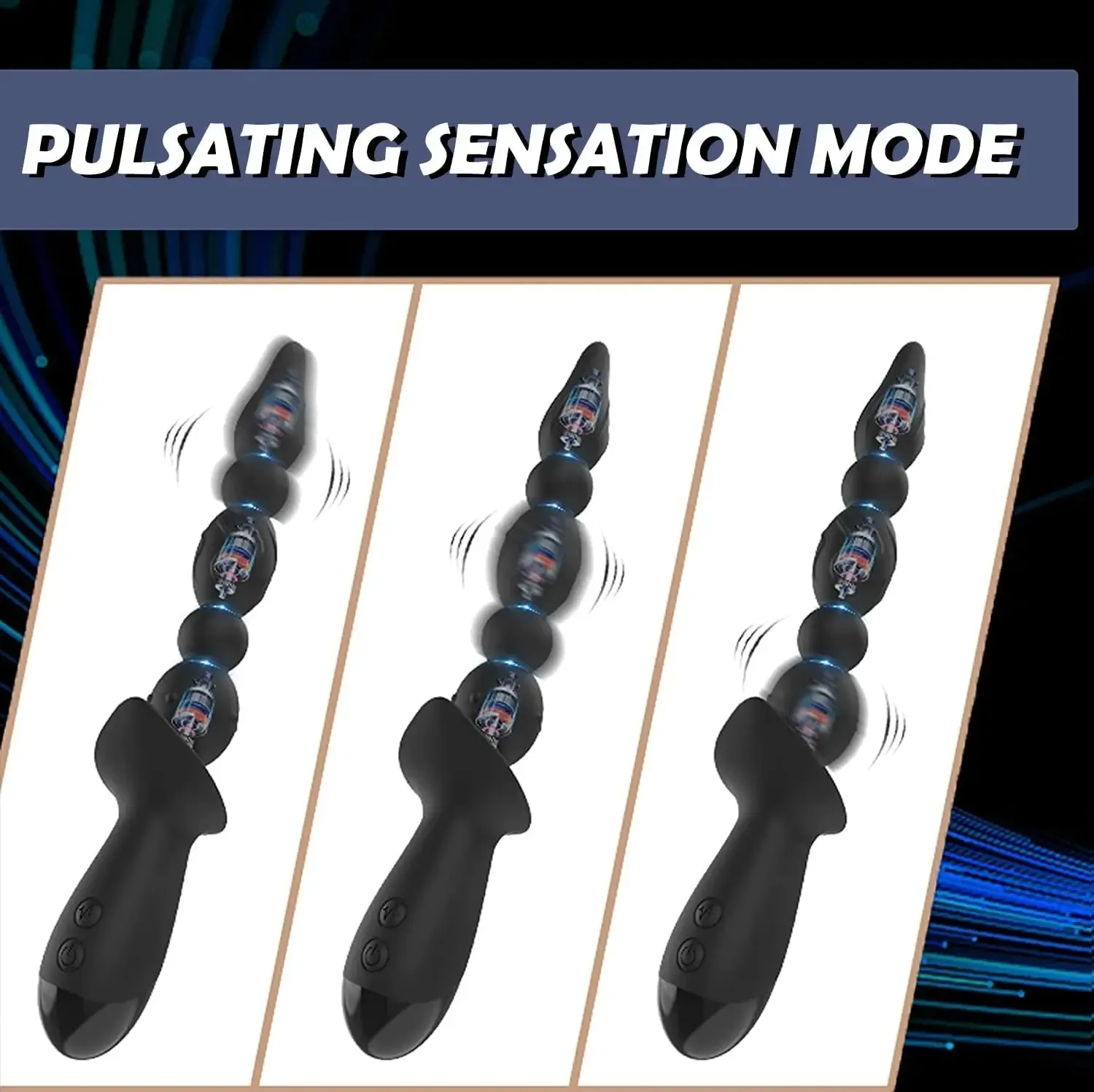 Segmented Beads + Raised Texture Prostate Massager IPX7