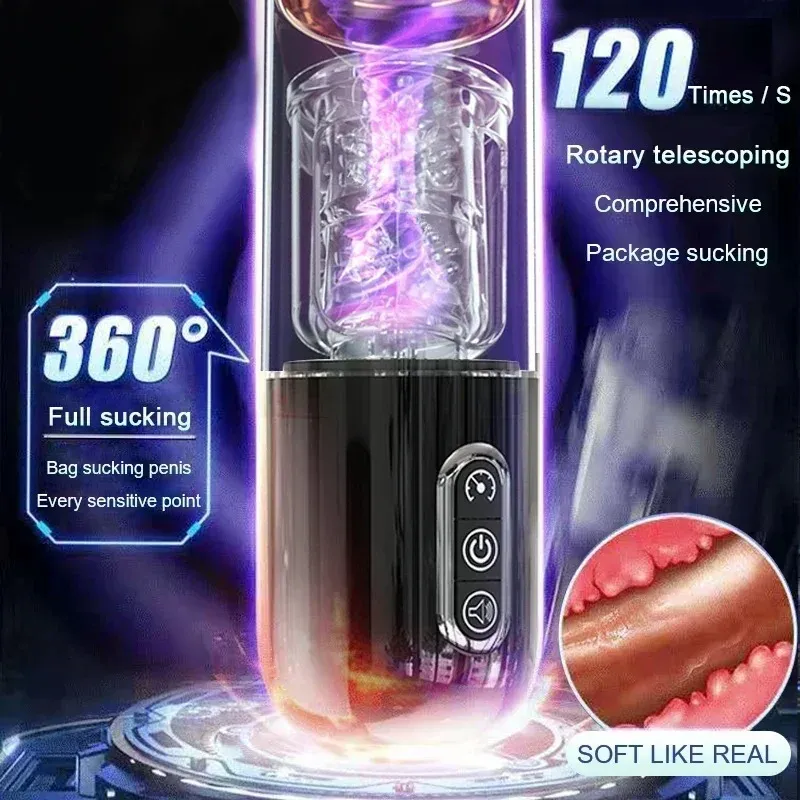 10 Thrusting + 10 Rotation Male Masturbator Viewing Window