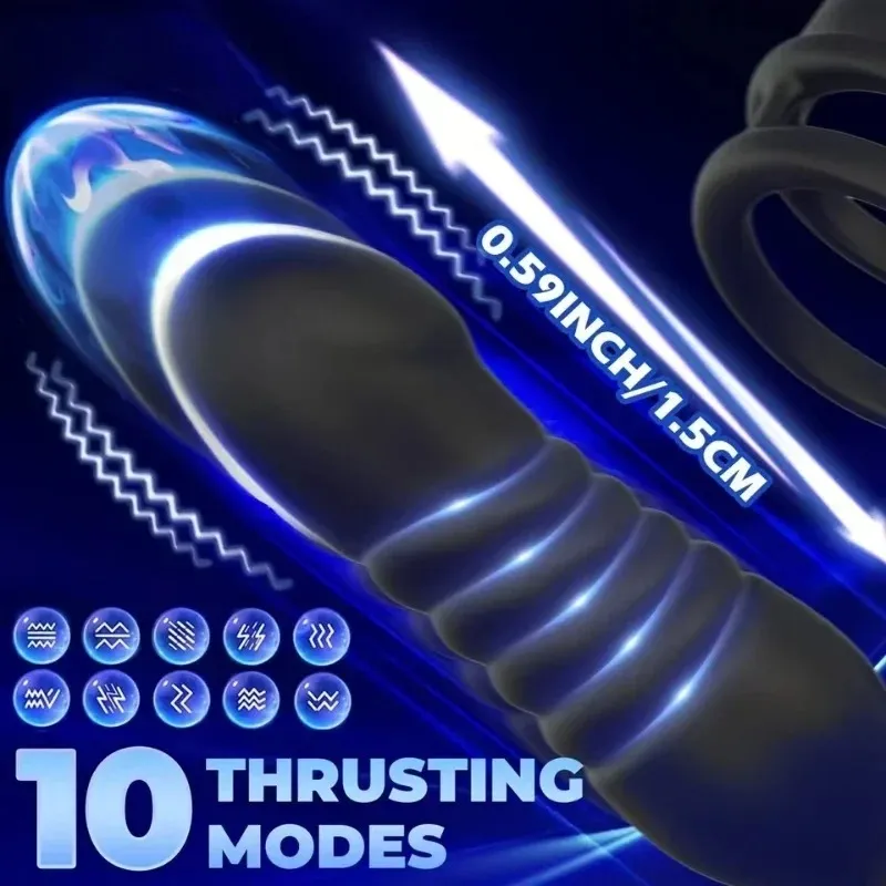 Three Cock Ring Prostate Massager With Remote Control