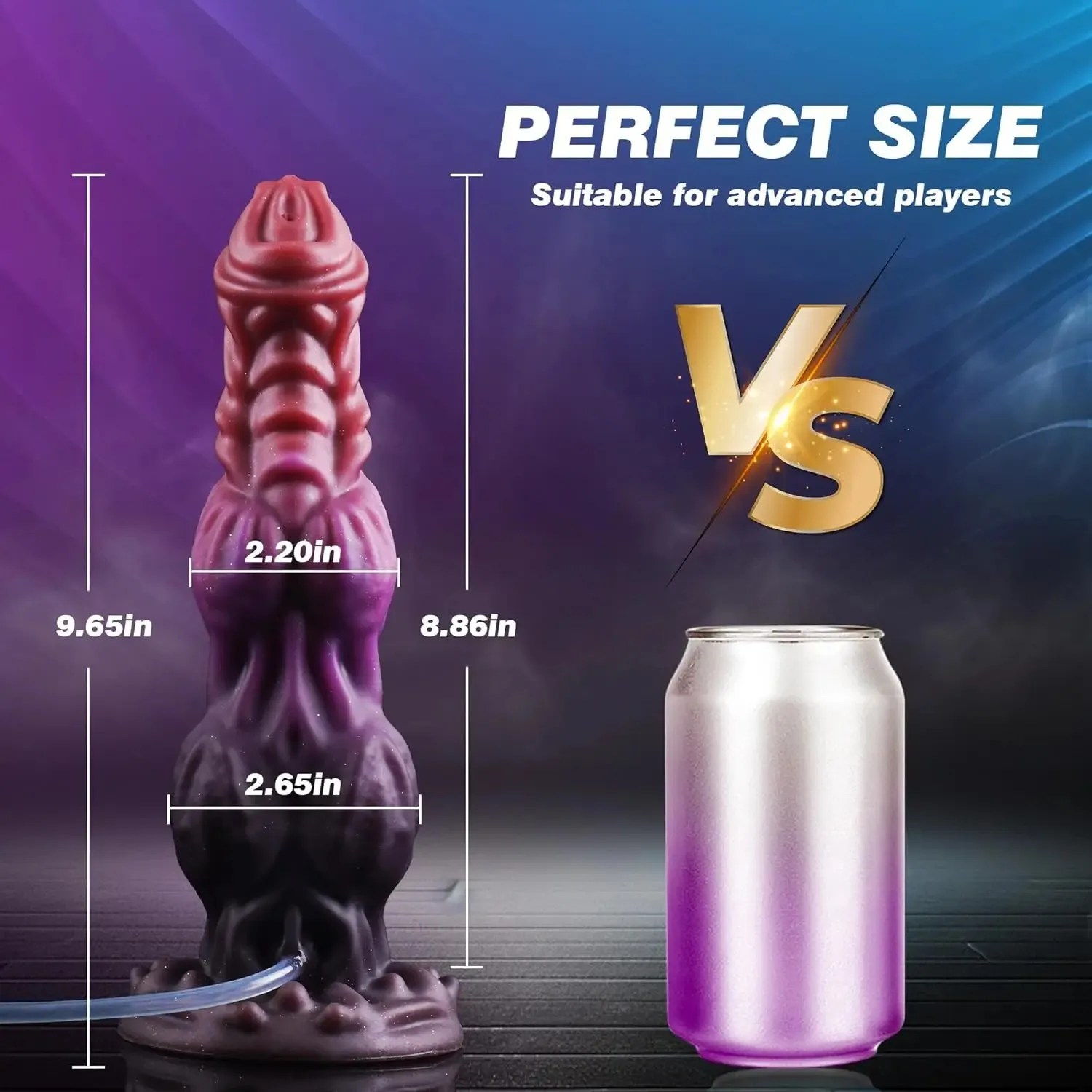 Three-Section Ejaculatable Fantasy Dildo With Suction Cup