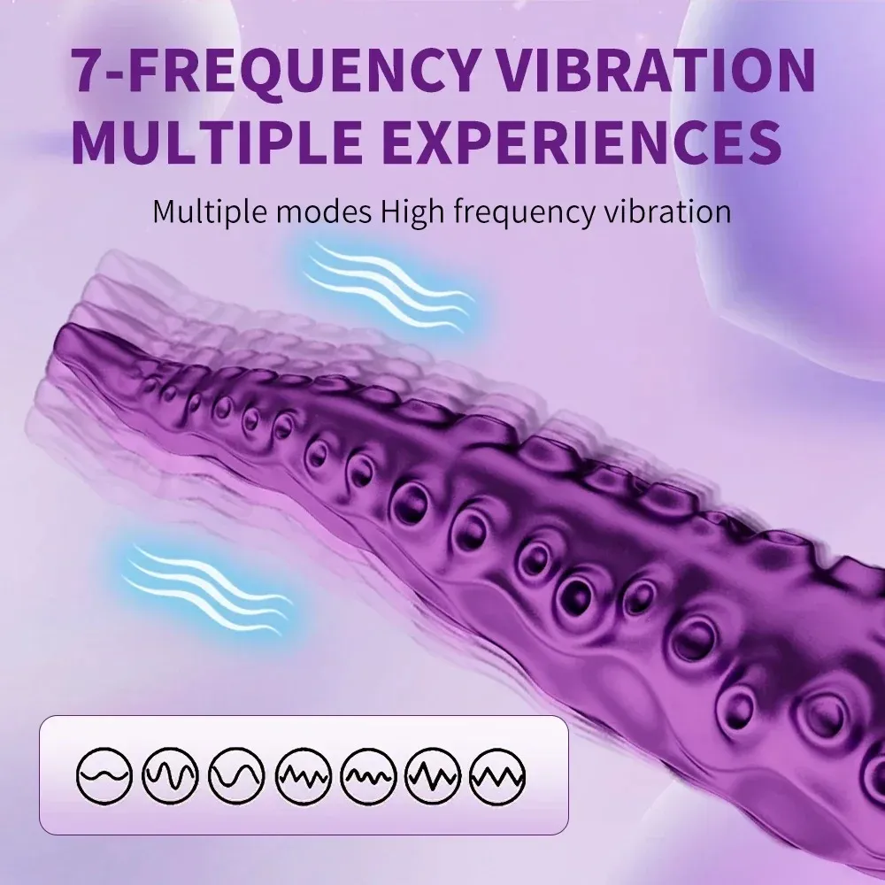 3 Speeds 7 Frequencies Octopus Shaped AV Wand Vibrator