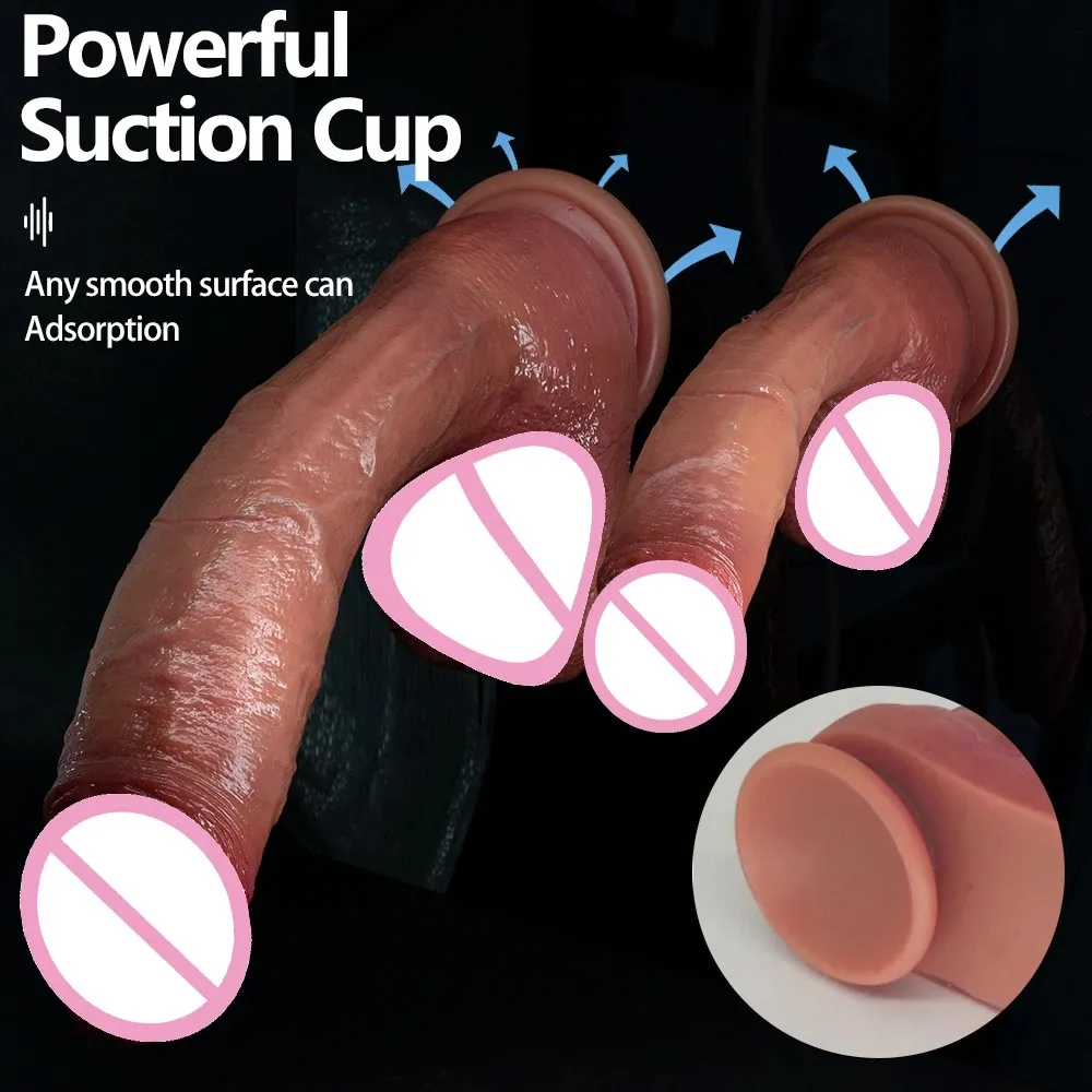 Highly Bendable Realistic Dildo With Testicles 5 Styles