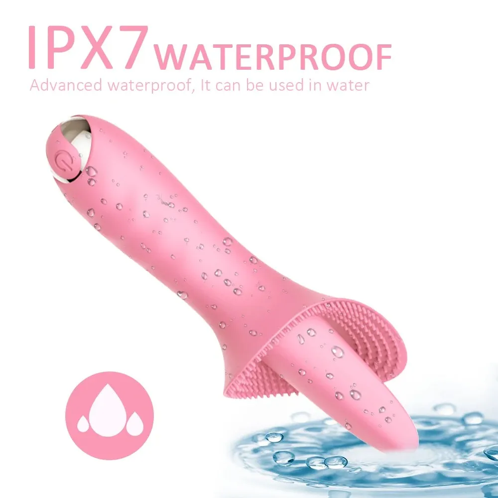 Wide-Swing Tongue Surrounding Bump Silicone Pad Vibrator