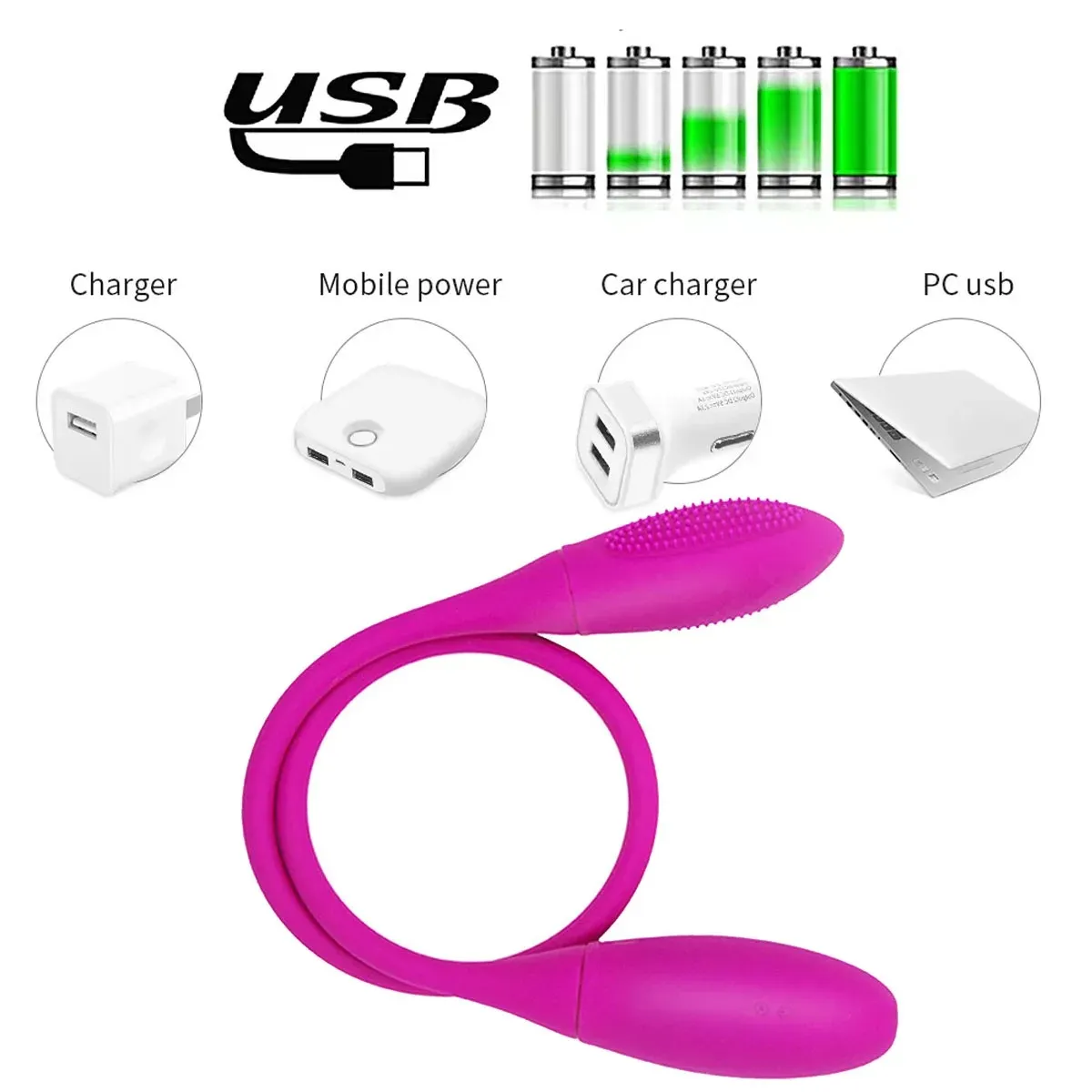 Safiman Dual-Head Multi-Function Vibrating Egg Spiral Type