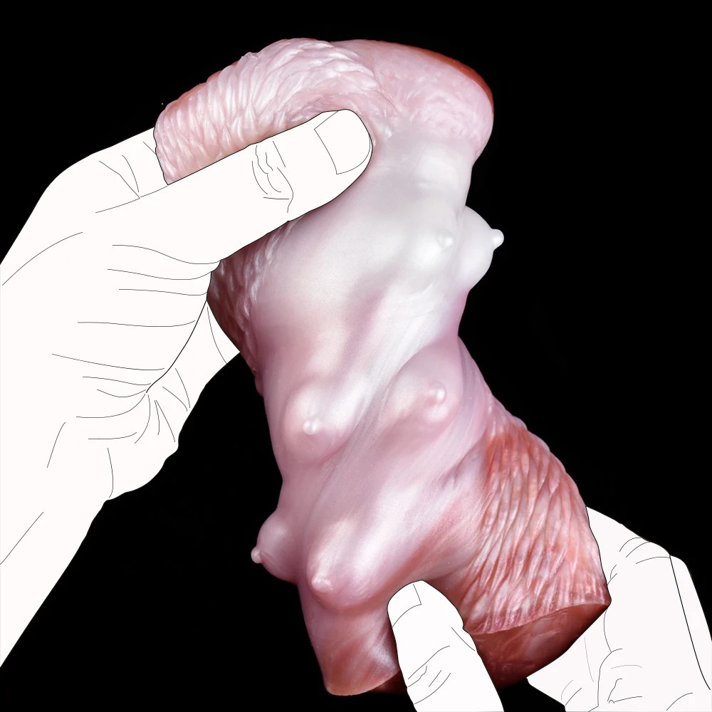 W5606未定价จิ๋มสัตว์เทียม ช่องทางคู่สมจริง ออกแบบจำลองอวัยวะเพศสุนัขตัวเมีย วัสดุซิลิโคนเหลว