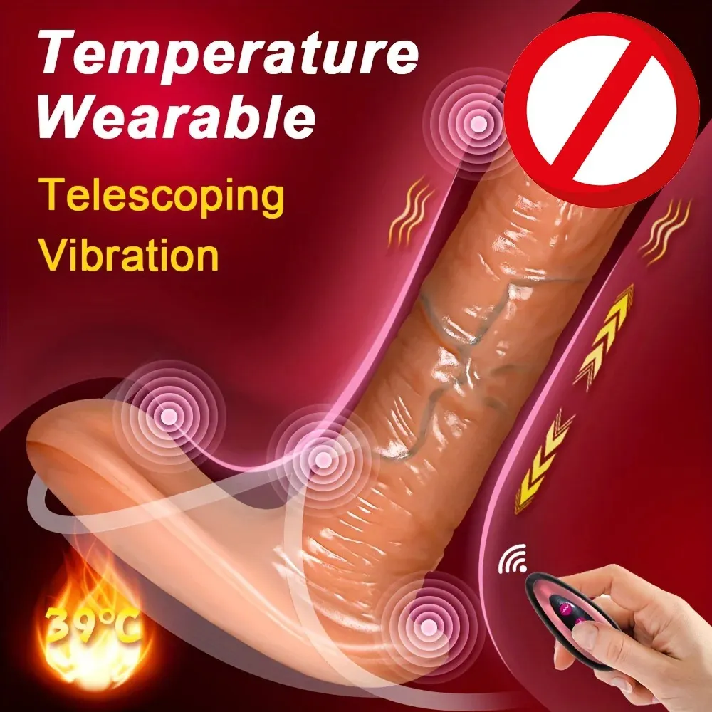 Thrusting&Vibrating Remote Control Wearable Realistic Dildo