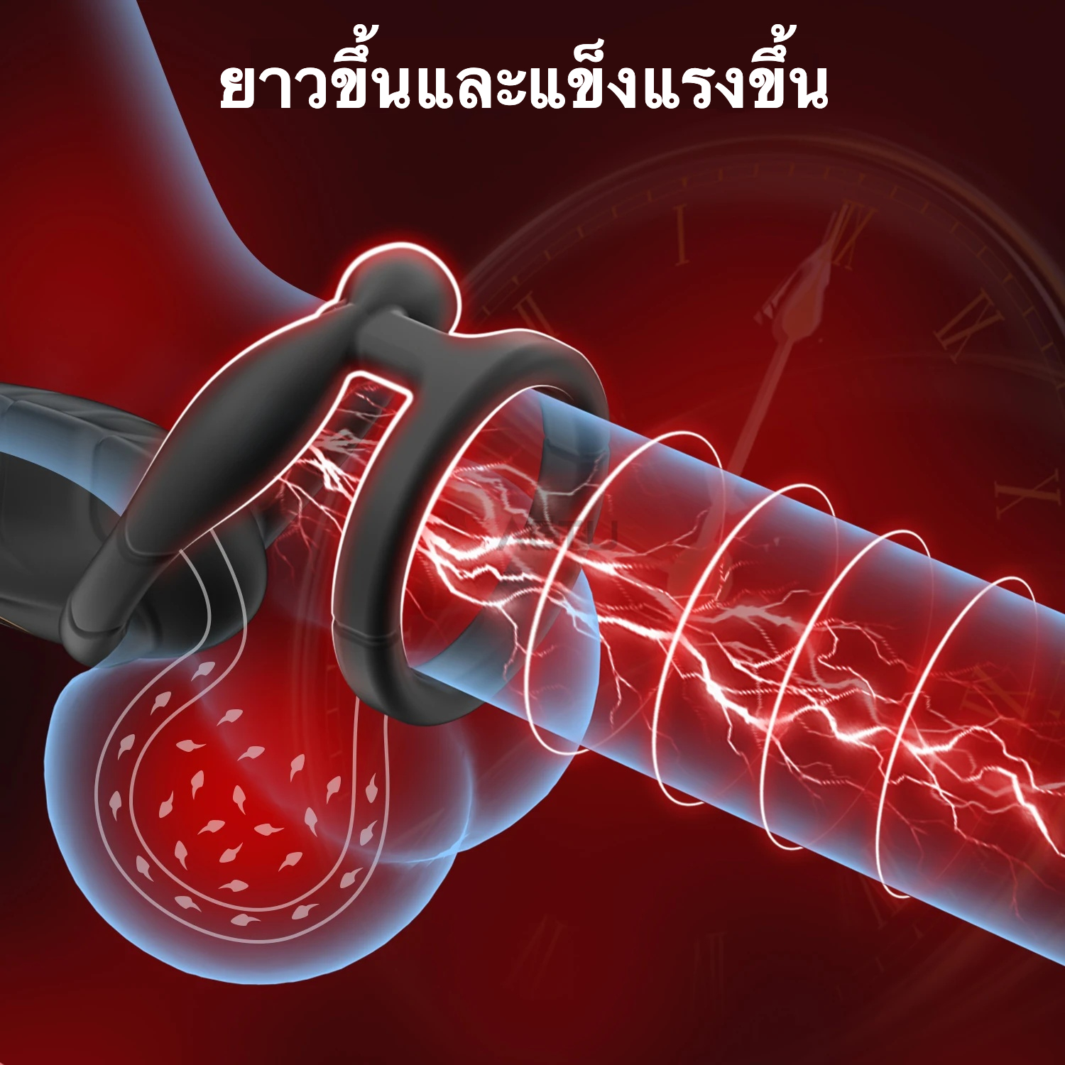 ห่วงล็อกสเปิร์ม เครื่องยนต์คู่ กระตุ้นหลายจุด ระบบสั่นสะเทือนหลายความถี่ ออกแบบชิ้นเดียว ฟังก์ชั่นแอปพลิเคชัน-sextoyfunny