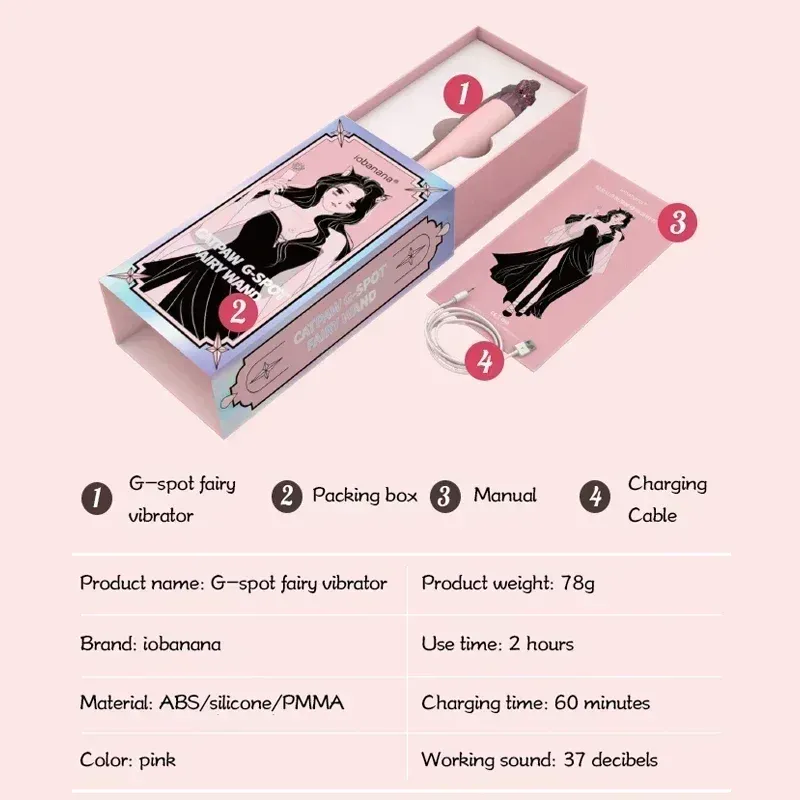 เครื่องนวด AV เครื่องนวดเอวี 7 โหมดการสั่นสะเทือน ออกแบบหัวโค้งงอ