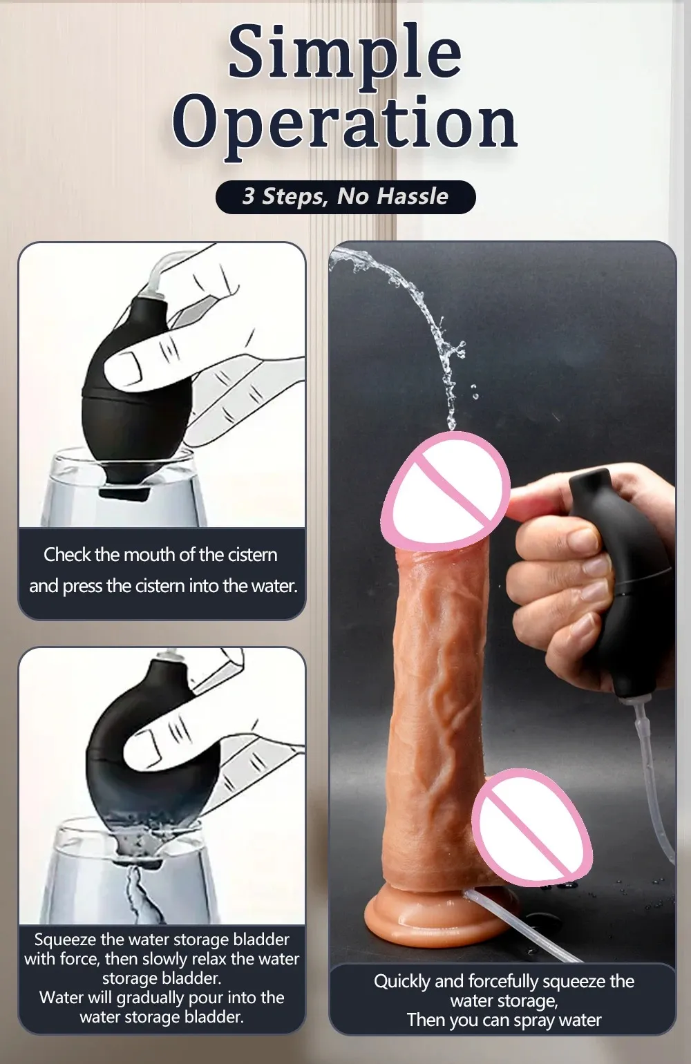 Ejaculating Vein Texture Realistic Dildo With Suction Cup
