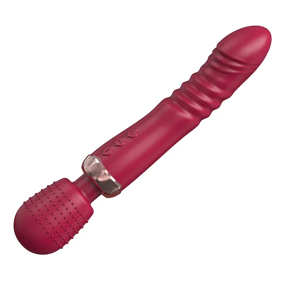 10 Vibrating & 5 Thrusting Dual Wand Dildo Vibrators