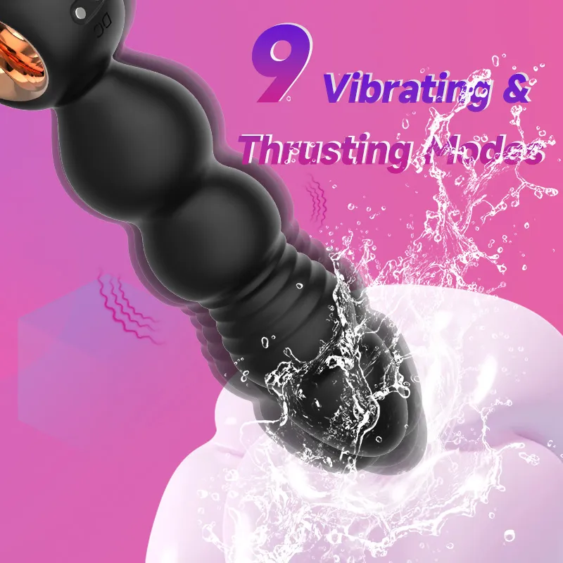 ของเล่นประตูหลัง เครื่องนวดต่อมลูกหมาก ยืดหด+ระบบสั่น ฟังก์ชันรีโมท