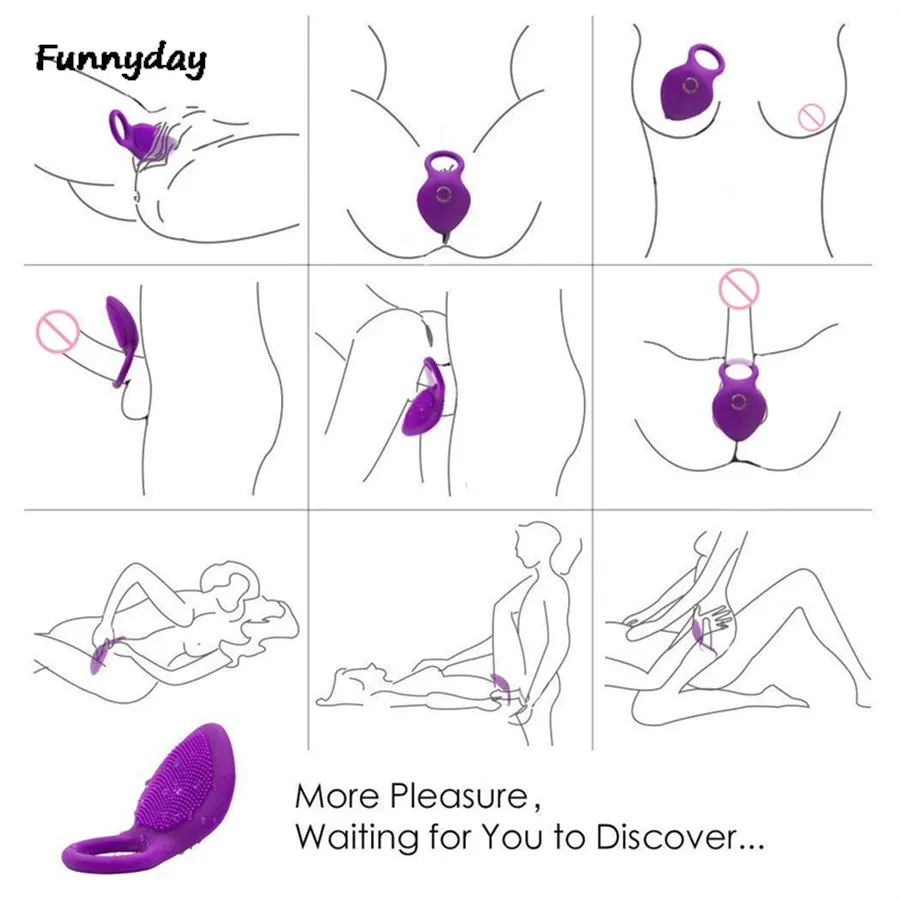 One-Button Operation Shell Shaped Cock Ring For Couples