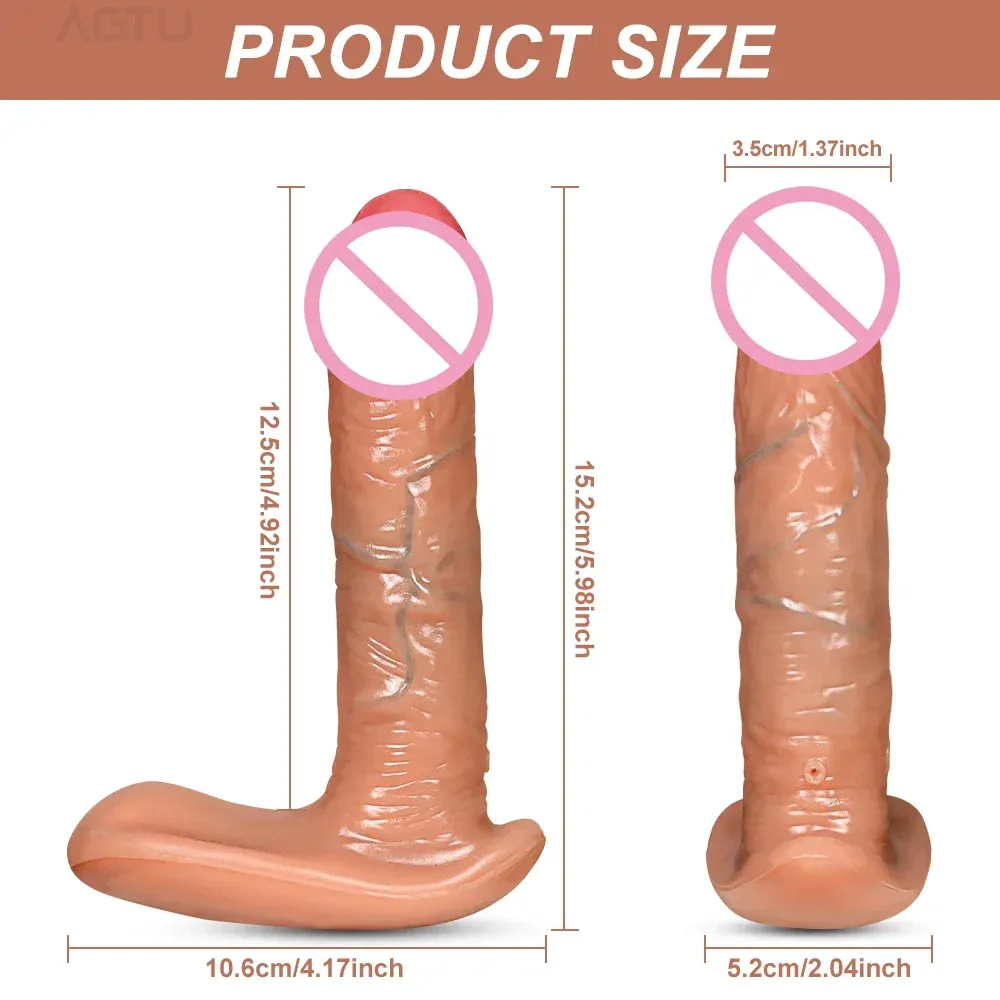Thrusting&Vibrating Remote Control Wearable Realistic Dildo