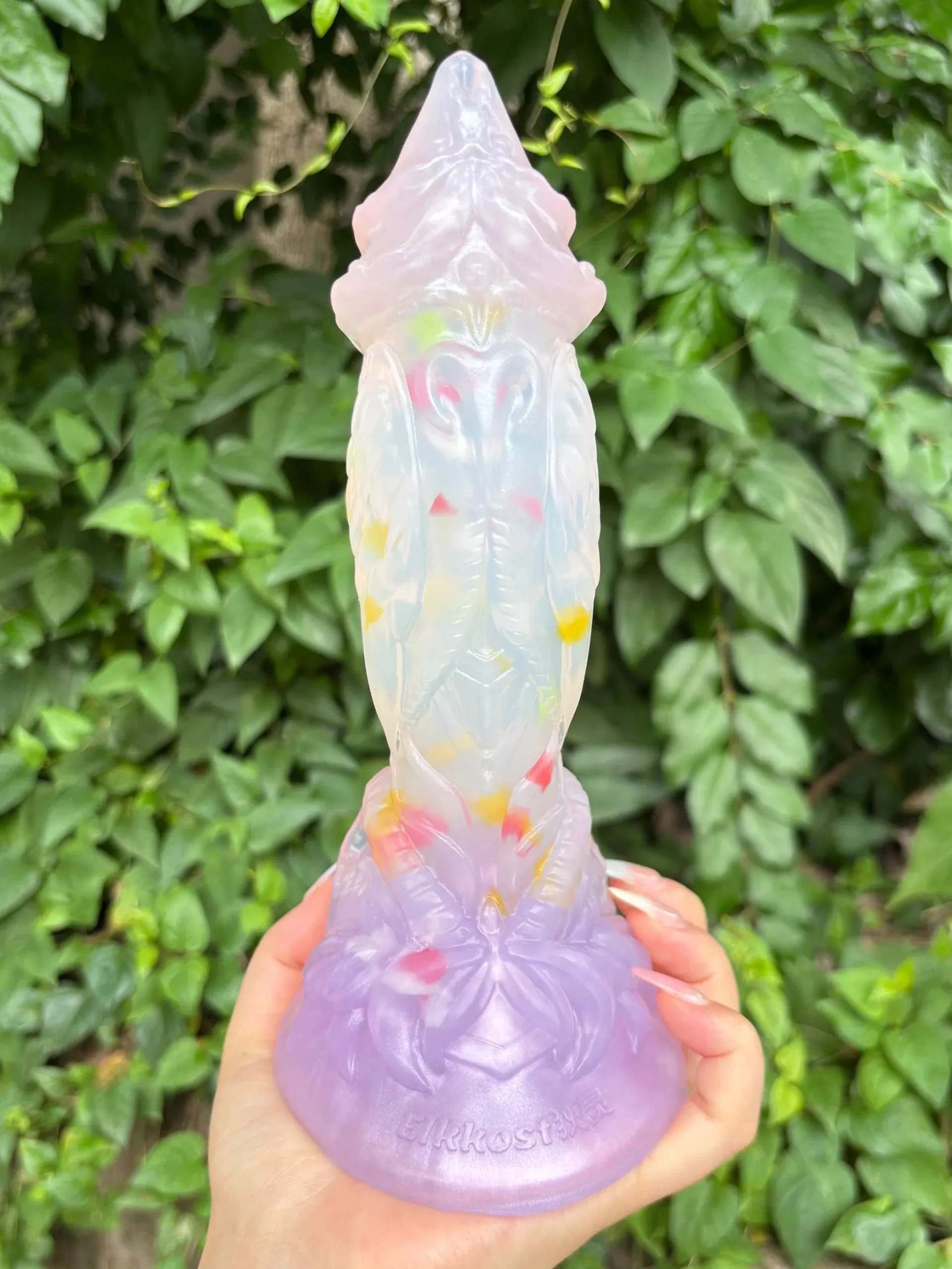 ELKKOST Thick Foreskin Octopus Sucker Base Fantasy Orc Dildo