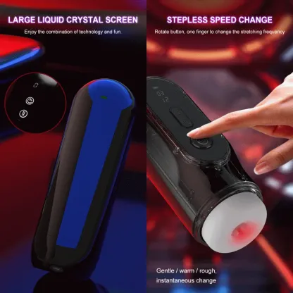 Suction+Vibrating+Thrusting Male Masturbator Display Screen