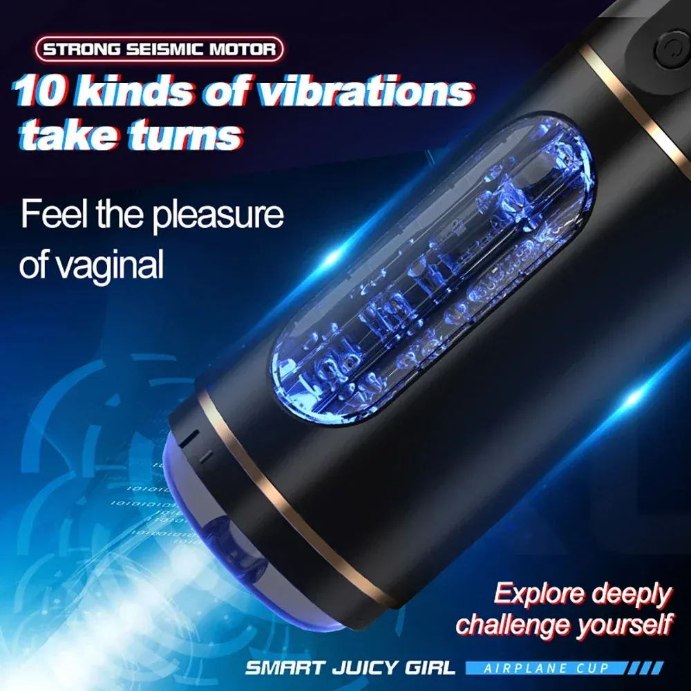 Press-Type Automatic Male Masturbator 4-Language Voice