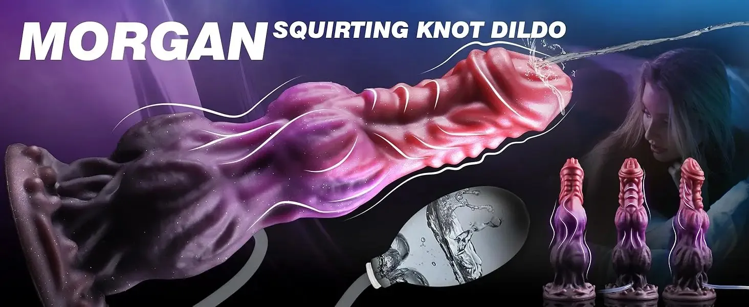 Three-Section Ejaculatable Fantasy Dildo With Suction Cup
