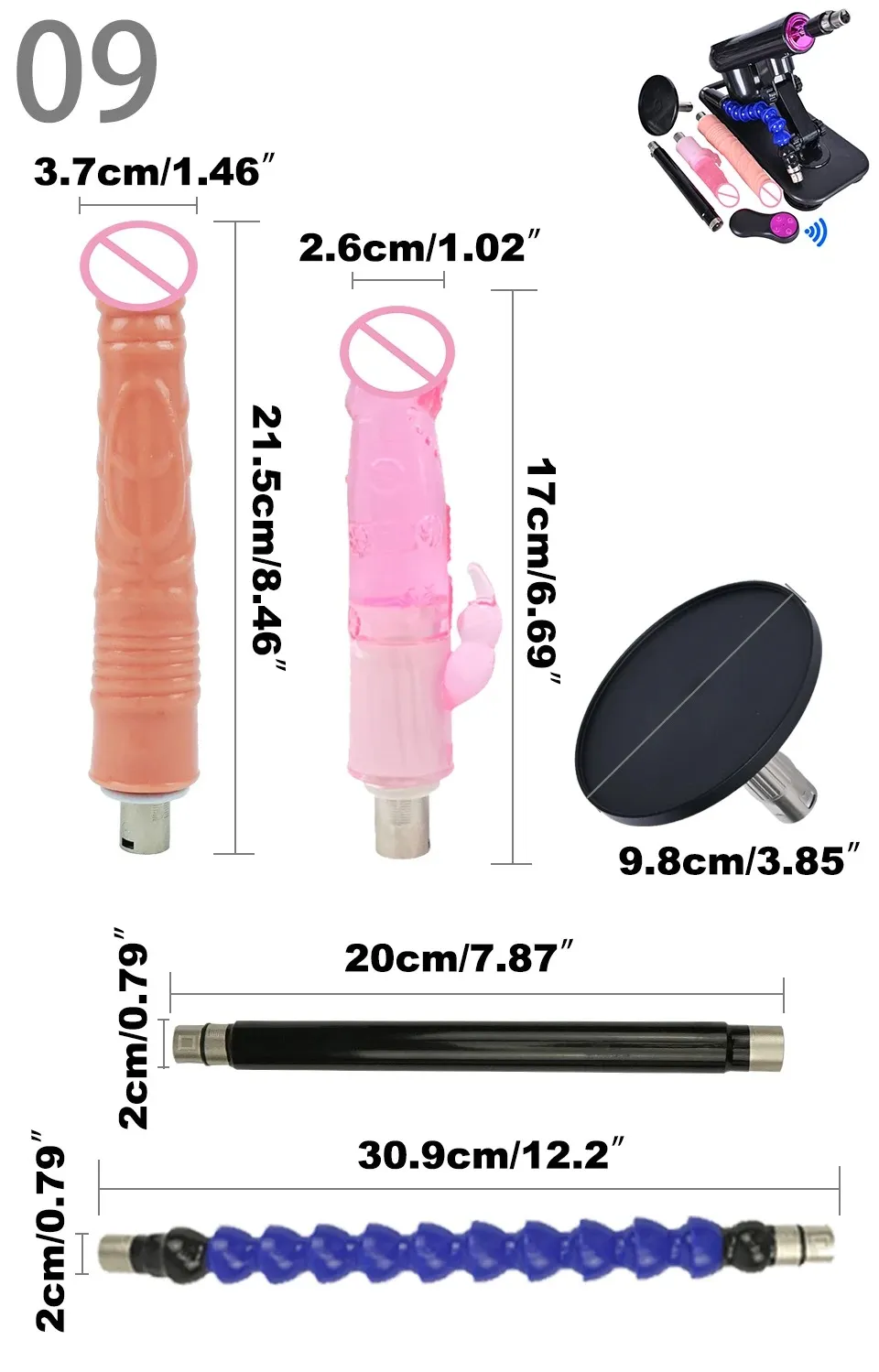 เครื่องเย็ดอัตโนมัติ เครื่องเย็ดติดผนัง มอเตอร์กำลังสูง ยืดหด 20 ระดับ