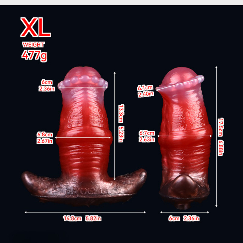 ออกแบบเลียนแบบอวัยวะม้า ฐานแท่นเรือ ลูกนูนทรงกลม ใช้ร่วมกับกระสุนสั่นสะเทือนได้