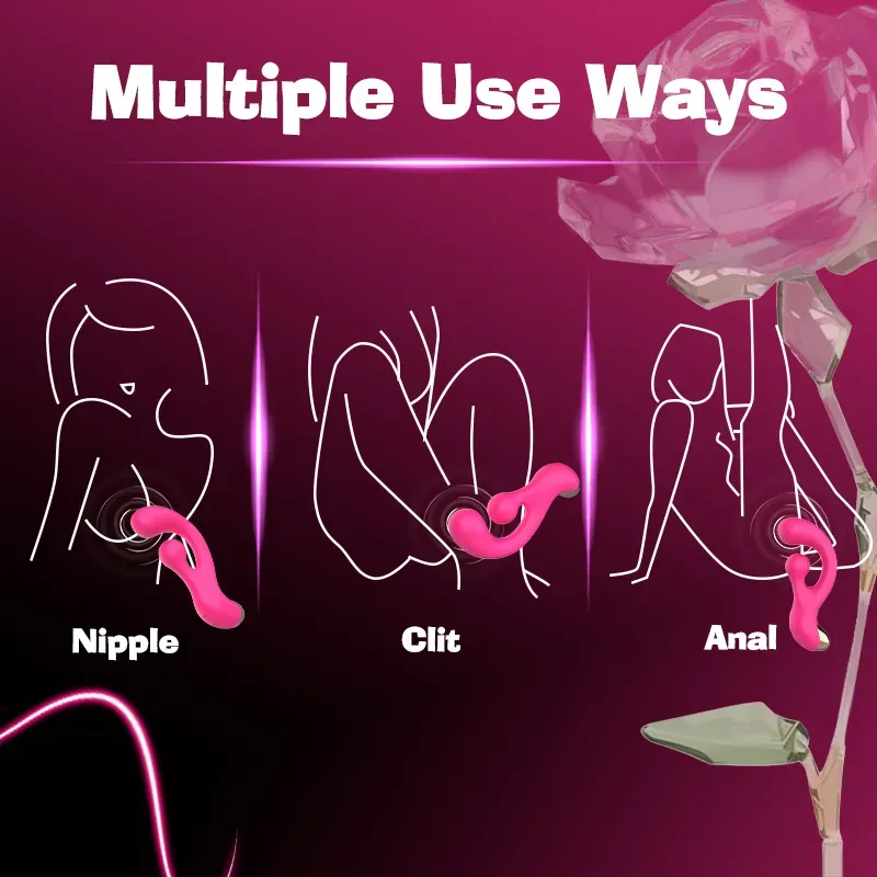 Dual Large Round Head Shaped G-Spot & Clitoral Vibrator