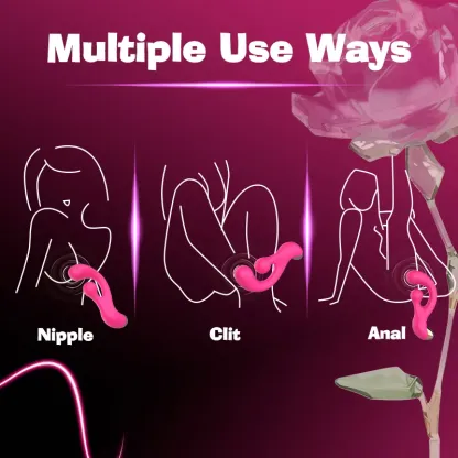 Dual Large Round Head Shaped G-Spot & Clitoral Vibrator