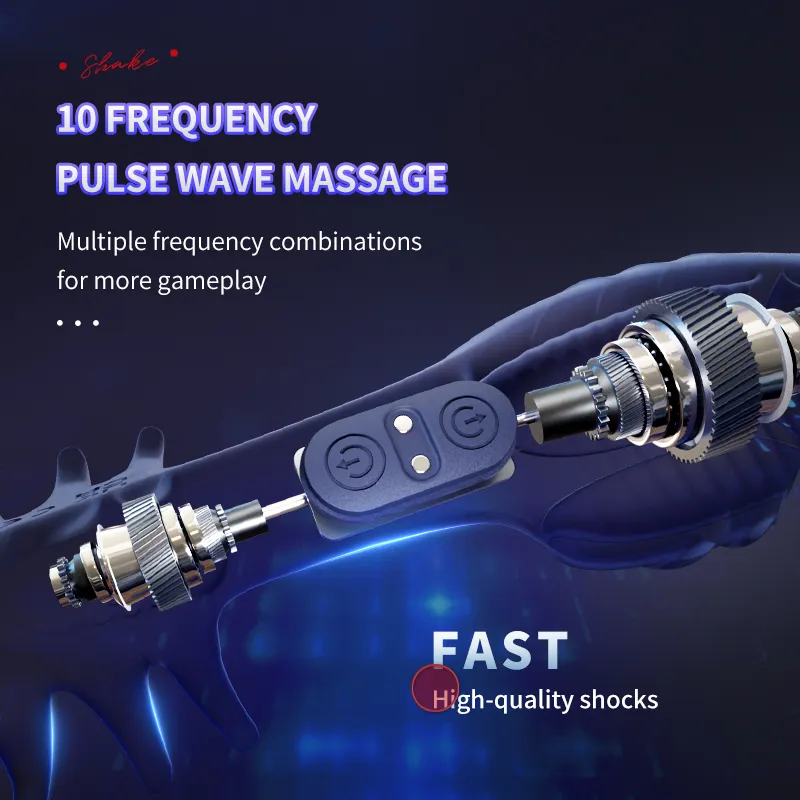 2-In-1 Male Masturbator 10-Frequency Pulse Vibration