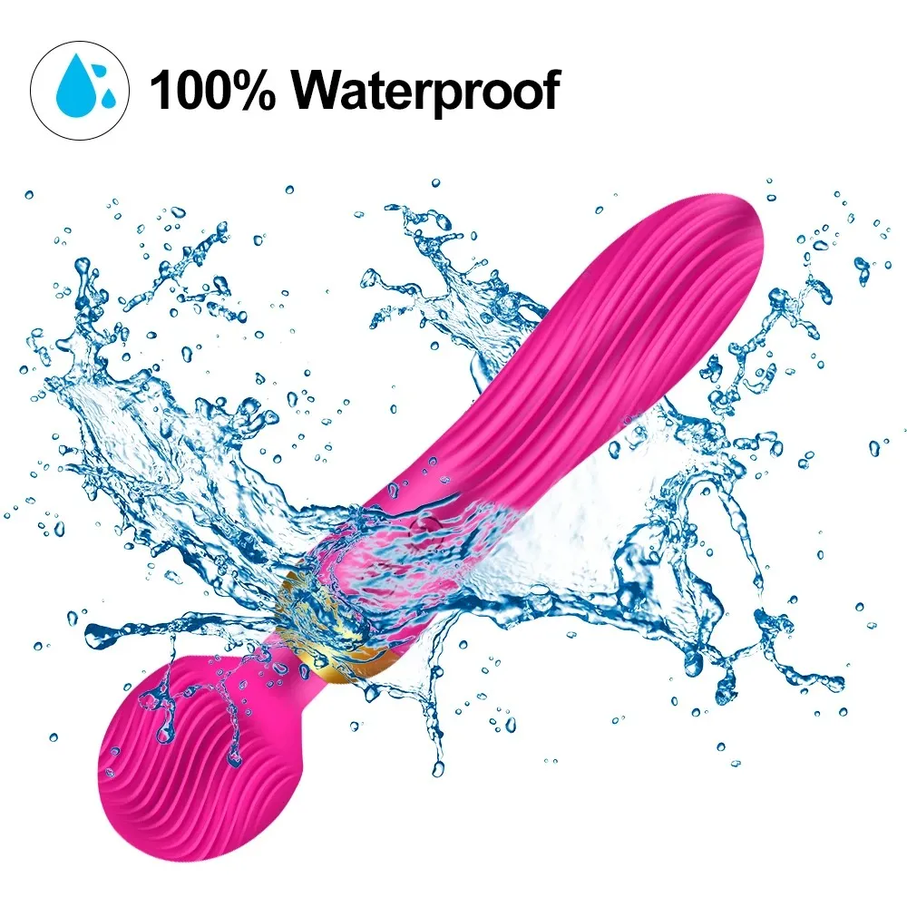 Dual-Head 18 Frequencies Bendable AV Wand Vibrator