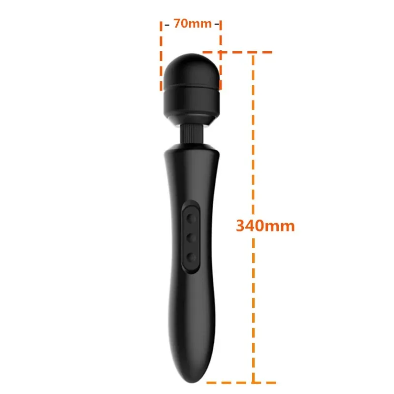 Extra-Large 8 Speeds 20 Modes USB Charging AV Wand Vibrator