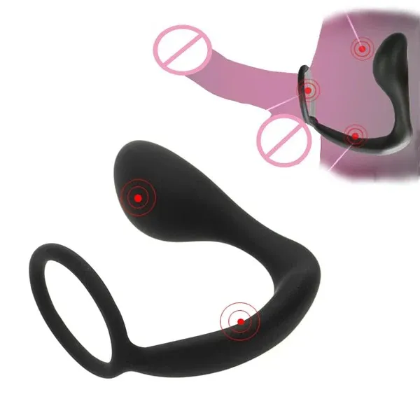 Ergonomically Butt Plug With Cock Ring Precisely Stimulates