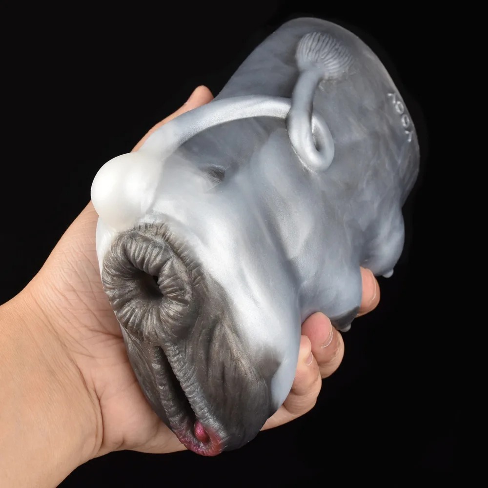 W5605未定价จิ๋มสัตว์เทียม ช่องทางคู่สมจริง จำลองอวัยวะเพศวัว วัสดุซิลิโคนเหลว